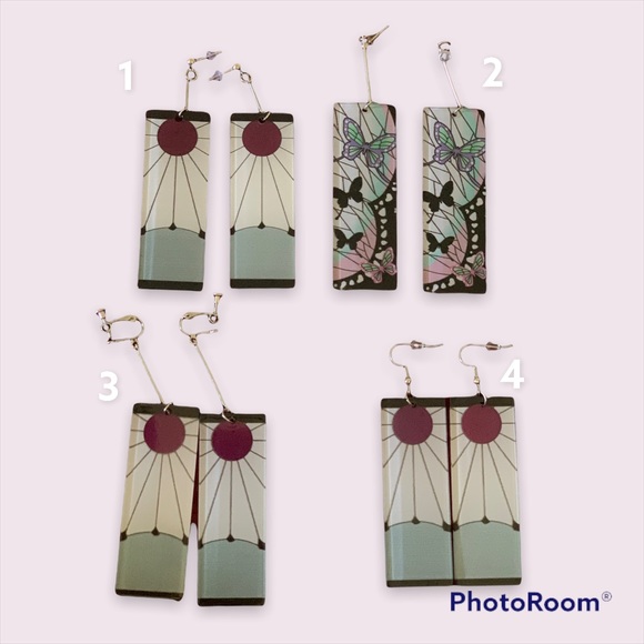 Demon Slayer earings - Picture 1 of 4